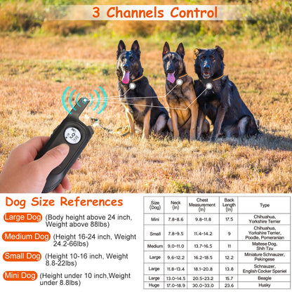 Remote Dog Training Collar with Voice Recording &amp; Keypad Lock – 984 ft, 3 Channels, Rechargeable – view 5