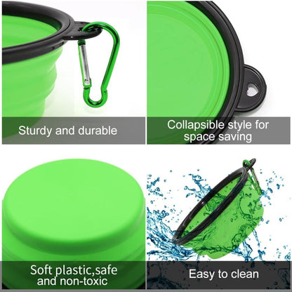 Collapsible Pet Travel Bowls 2-Pack – 12 oz Foldable Dishes with 2 Carabiners – view 6
