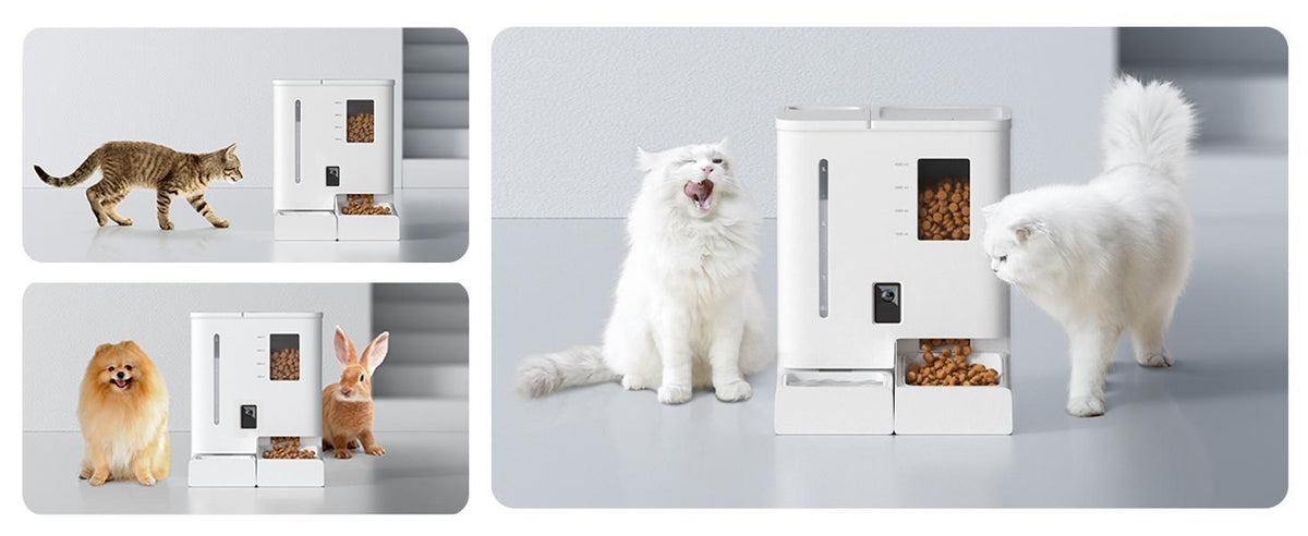 Wi-Fi Automatic Pet Feeder and Water Dispenser 2-in-1 Set – App Controlled, White – view 10