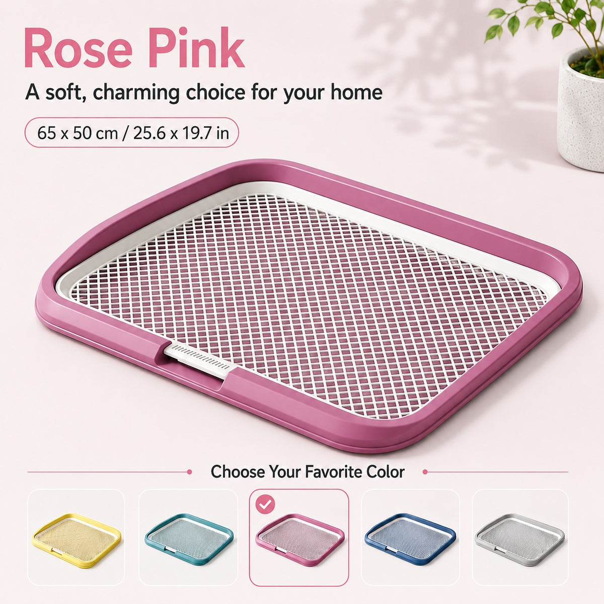 Dog Potty Tray with Removable Mesh Grate – Leak-Proof Indoor Dog Toilet, 25.6 x 19.7 in – view 13