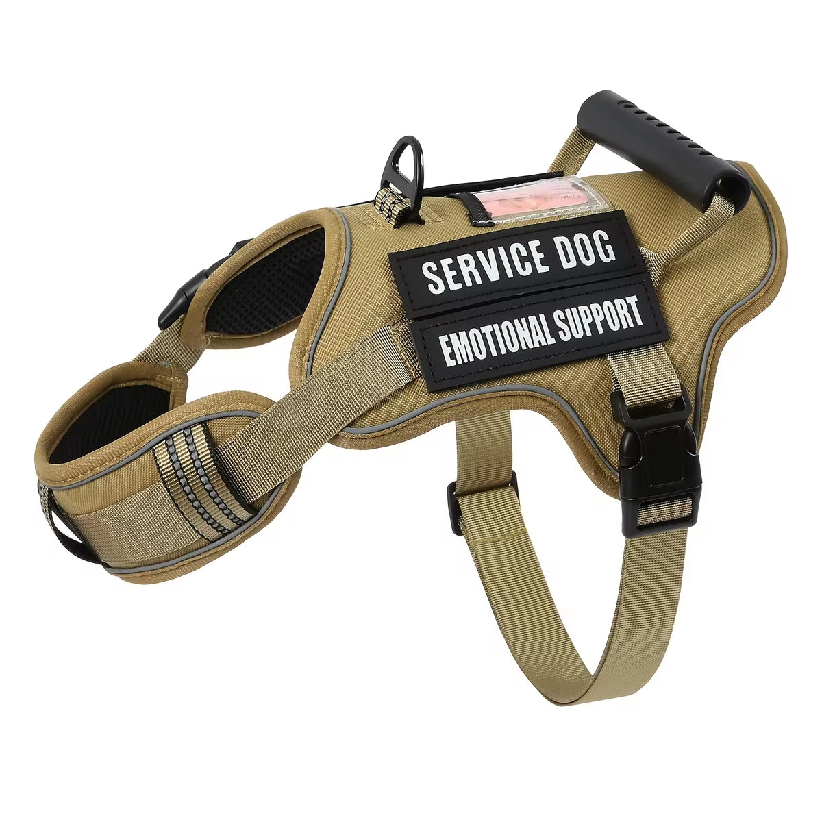 Tactical Service Dog Harness with Handle – Adjustable, Reflective Vest for Walking &amp; Training, S–L – view 8