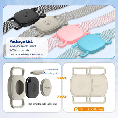 Waterproof Silicone Tracker Holder for Dog &amp; Cat Collars – 2-Pack Case for Square Bluetooth Trackers – view 3