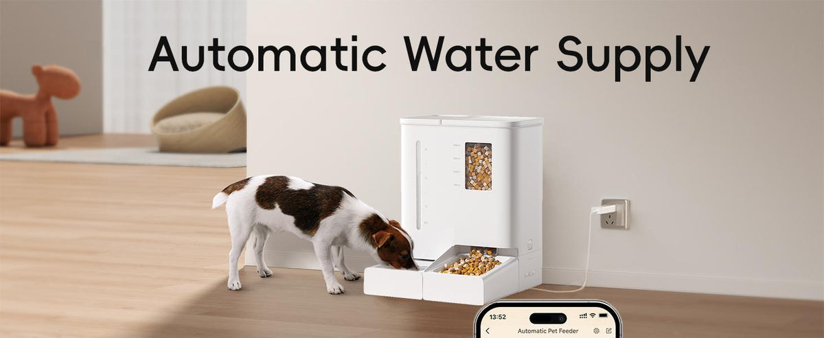 Wi-Fi Automatic Pet Feeder and Water Dispenser 2-in-1 Set – App Controlled, White – view 8