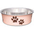 Stainless Steel Dog and Cat Bowl with Poly-Resin Exterior and Removable Rubber Base, 15 oz, Pink