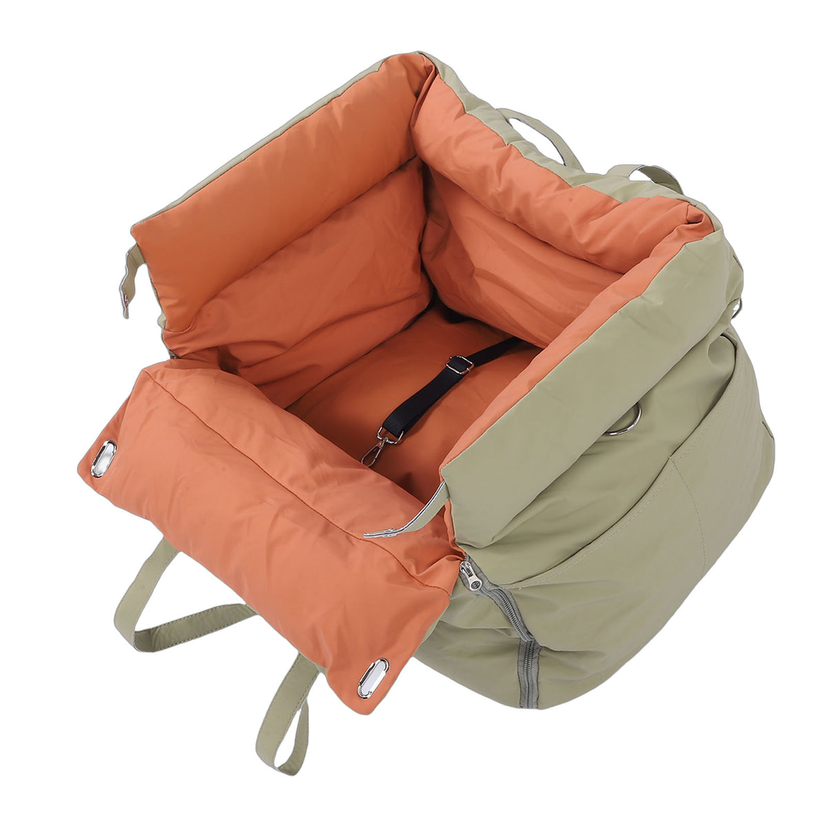 Portable Dog Car Seat Bed – Washable, Waterproof Pet Travel Bed with Safety Leash