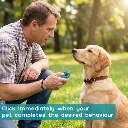 Dog Training Clicker with Stretchy Wrist Strap – 2-Pack (Black &amp; Blue) – view 6