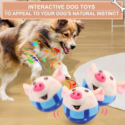 Jumping Squeaky Pig Dog Toy – Rechargeable Interactive Toy with Recording &amp; Music Modes – view 7