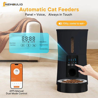 Wi-Fi Smart Pet Feeder, 4 L – App-Controlled Automatic Food Dispenser for Cats &amp; Dogs – view 2