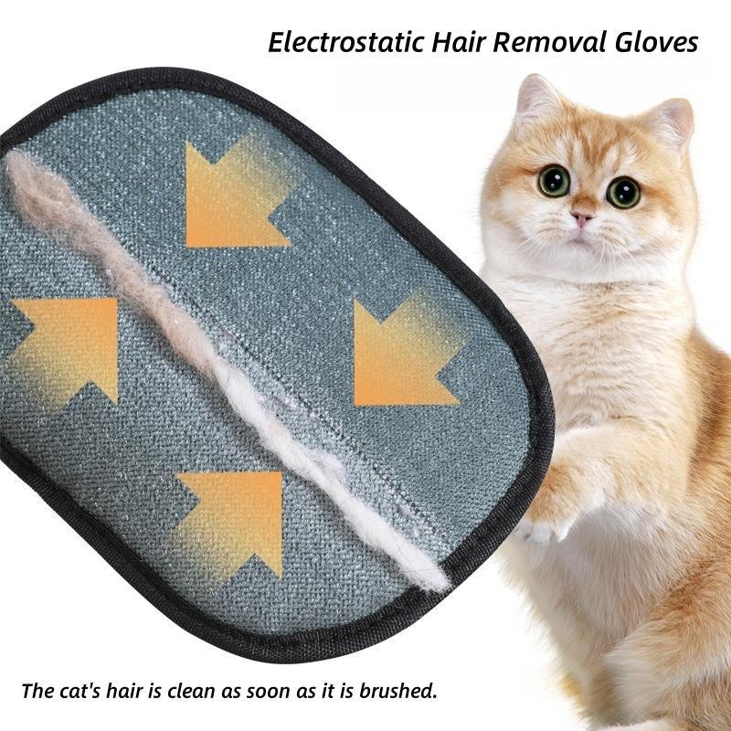 Pet Hair Removal Glove Brush – Static Fur Remover for Clothes, Sofa and Bedding, Black – view 7