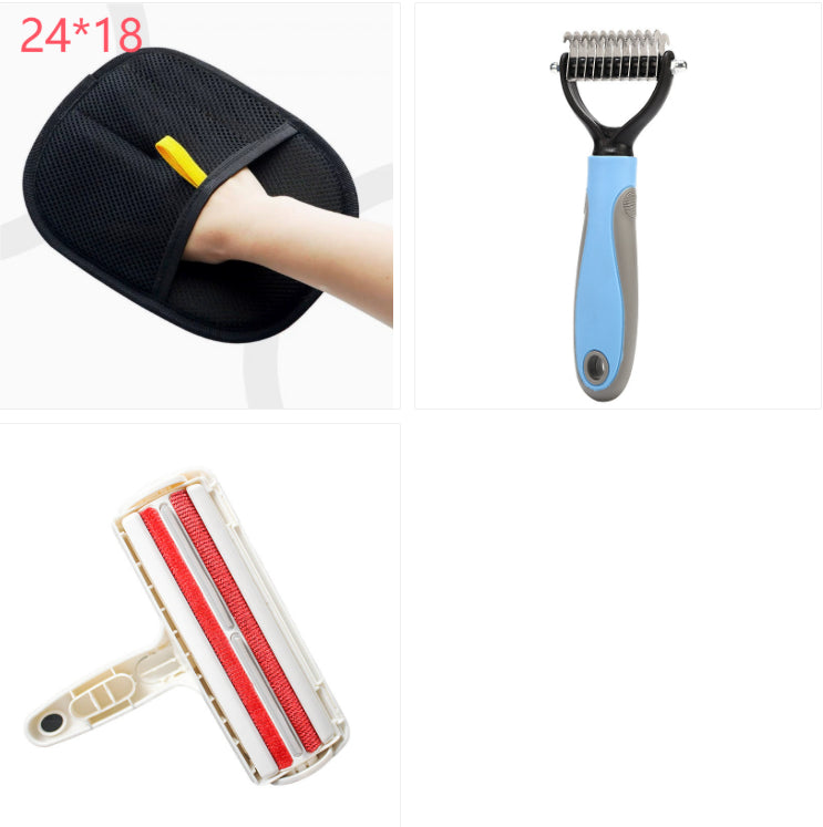 Pet Hair Remover Grooming Glove – Dual-Sided Deshedding Mitt for Dogs, Cats and Rabbits – view 27