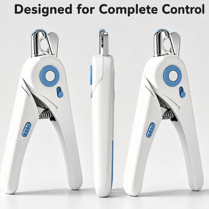 Pet Nail Clippers with Safety Guard for Cats &amp; Small to Medium Pets, Non-Slip Handle, White – view 2
