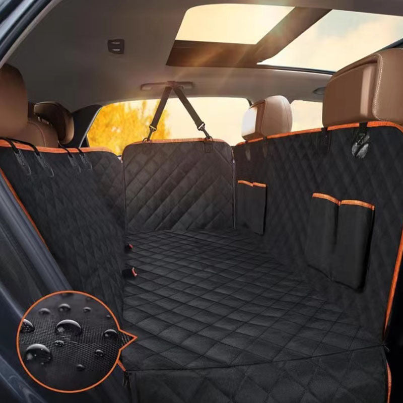 Waterproof Dog Back Seat Cover – Hammock with Storage Pockets – view 2