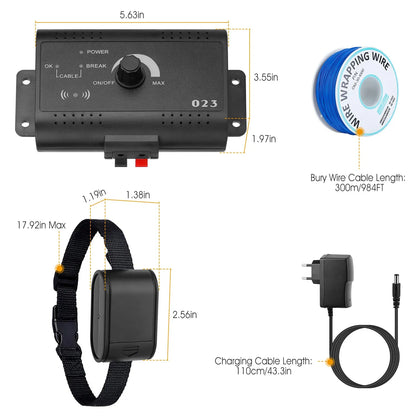 Electric Dog Fence System – In-Ground Boundary with 2 Receiver Collars, Beep &amp; Static Modes, Up to 1.2 Acres – view 6