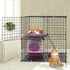 2-Tier Cat Cage Playpen – Indoor Iron Mesh Kennel with Ladder and 2 Doors, 28 x 28 x 28 in, Black – view 10
