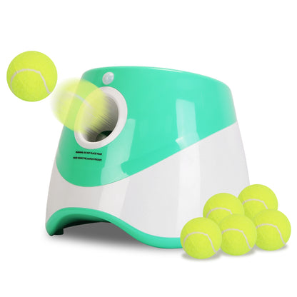 Automatic Dog Ball Launcher – 3 Distances up to 29.5 ft, 6 Balls, for Small &amp; Medium Dogs