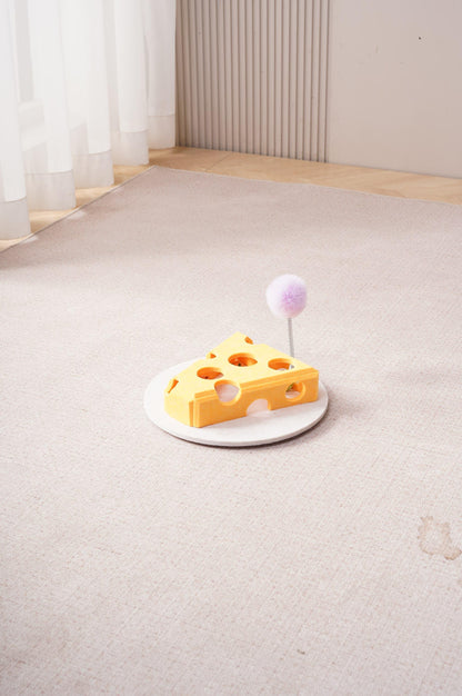 Felt Cat Puzzle Toy Box with Balls, Spring Wand and Suction Cup Base for Hiding Treats – view 8