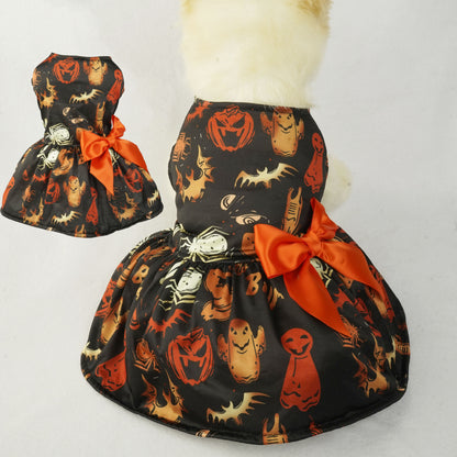 Halloween Pumpkin Dog Dress – Mesh Tutu Costume for Small Dogs – view 6