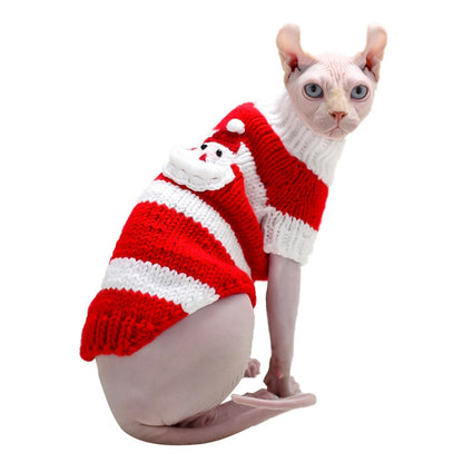 Warm Knit Sweater for Hairless Cats (Sphynx Cat Clothes) – view 3