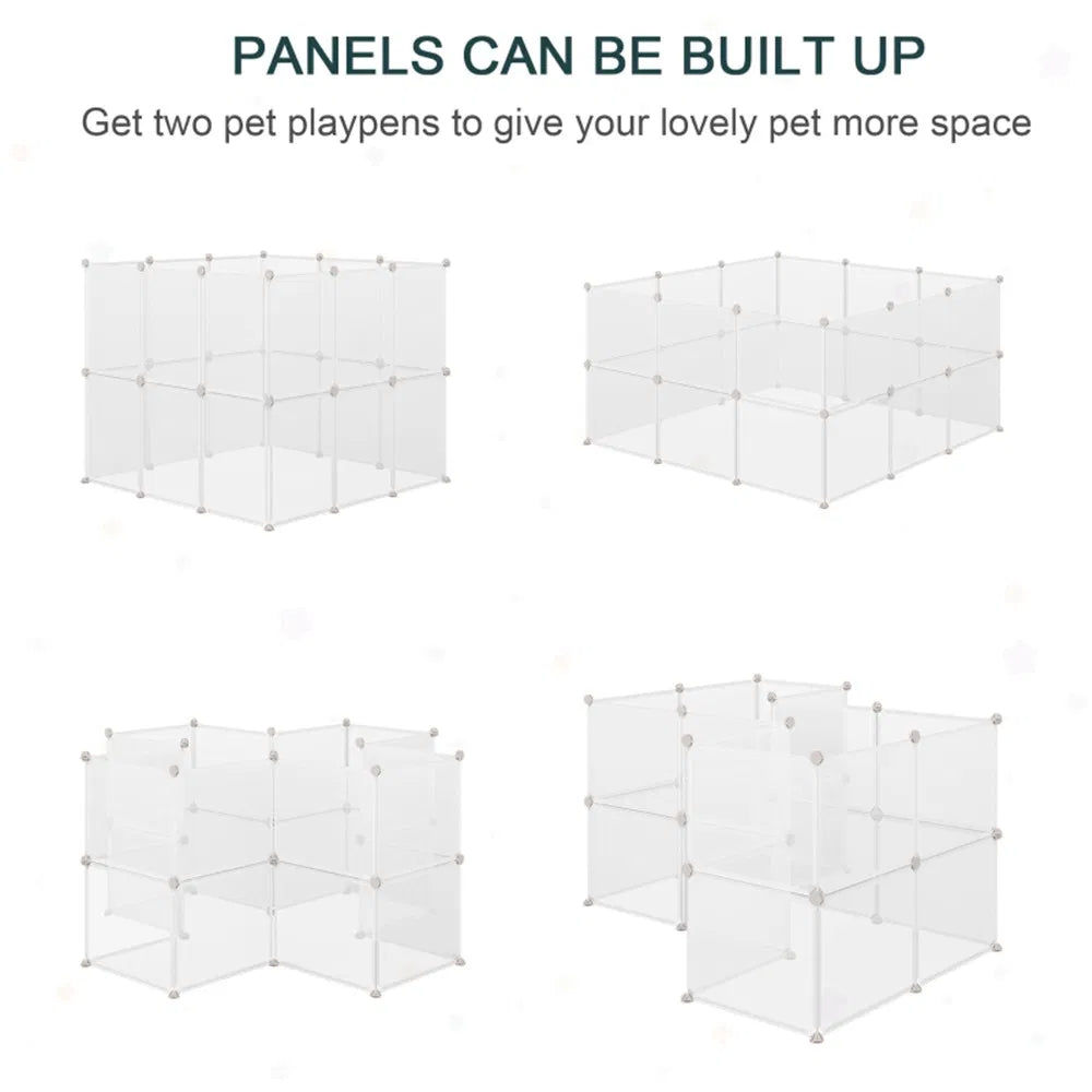 Small Animal Playpen – 12-Panel DIY Pen for Rabbits &amp; Guinea Pigs, 41 x 41 in – view 5