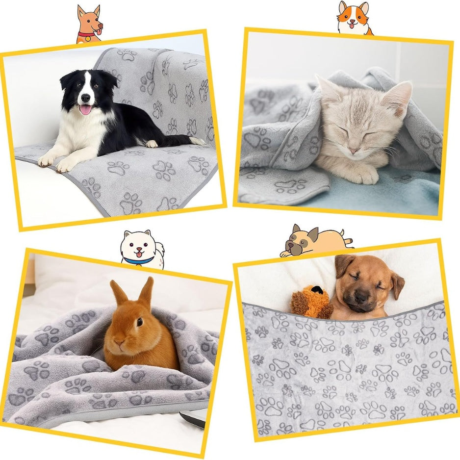 Soft Gray Dog Blanket, 41 x 30 Inch – Pet Throw for Medium Dogs &amp; Cats – view 3