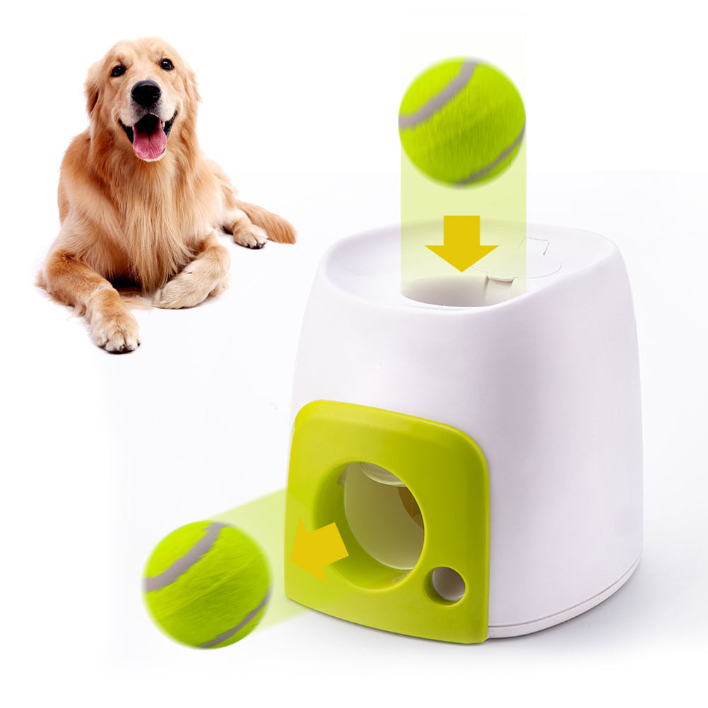 Tennis Ball Treat Reward Machine – Interactive Dog Toy That Releases Food When the Ball Is Dropped In