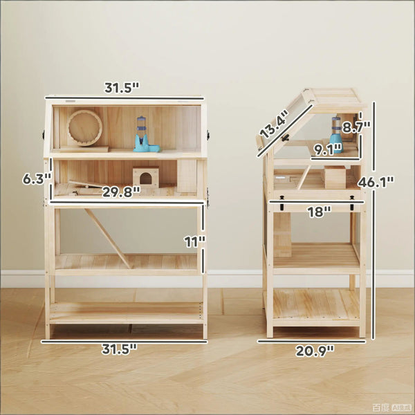 Hamster Cage – Small Animal Pet Cage for Hamsters and Other Small Pets – view 3