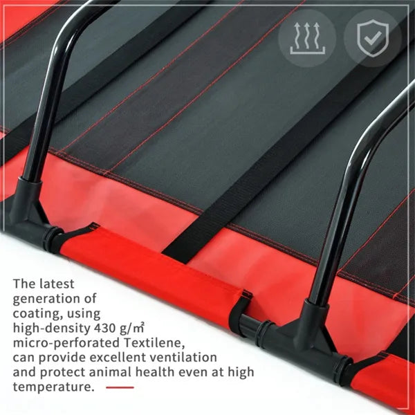Elevated Dog Cot Bed for XXL Dogs – Steel Frame, 600D Oxford Fabric, Up to 110 lbs, Red – view 7