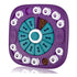 Interactive Dog Treat Puzzle Toy – 24-Hole Slider Game with Squeaker, Purple