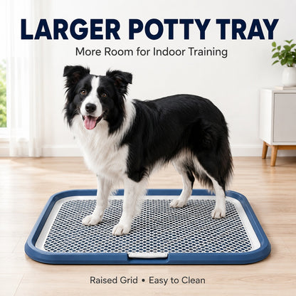 Dog Potty Tray with Removable Mesh Grate – Leak-Proof Indoor Dog Toilet, 25.6 x 19.7 in
