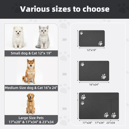 Absorbent Pet Feeding Mat for Dog &amp; Cat Bowls – Quick-Dry, Non-Slip Rubber Backing – view 2