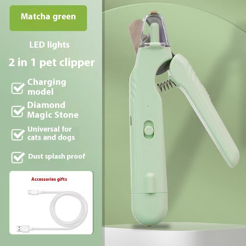 2-in-1 Pet Nail Clipper and Grinder with Dual LED Lights, Dust Guard and Type-C Charging – view 11
