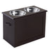 Raised Dog Feeding Station with Hidden Storage & 2 Stainless Steel Bowls for Large Dogs, Coffee – view 9