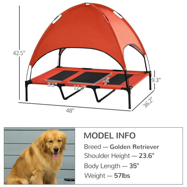 Elevated Cooling Dog Cot – Raised Pet Bed for Indoor &amp; Outdoor Use – view 2