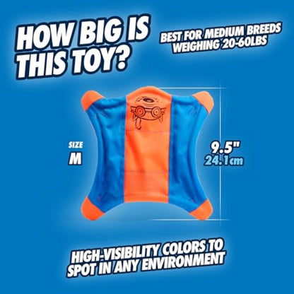 Squirrel Flying Fetch Toy for Dogs – Floating Soft Canvas Flyer, 9.5 in, Orange – view 4