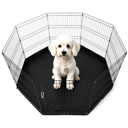 8-Panel Octagon Dog Playpen with Floor Mat – 30 in High, Chew-Resistant – view 3