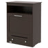 Pet Feeder Station Storage Cabinet with Pull-Out Bowl Drawer, Shelf & Leash Hooks, Brown – view 9