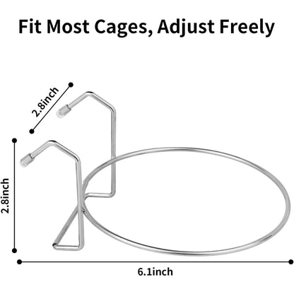 Hanging Stainless Steel Crate Bowls for Small Dogs and Cats – Set of 2, 8 oz Each – view 2