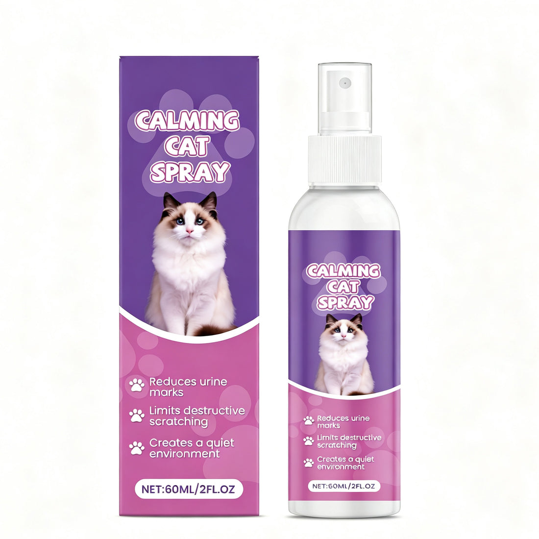 Calming Spray for Cats – Helps Reduce Stress, Marking &amp; Scratching, 2 fl oz
