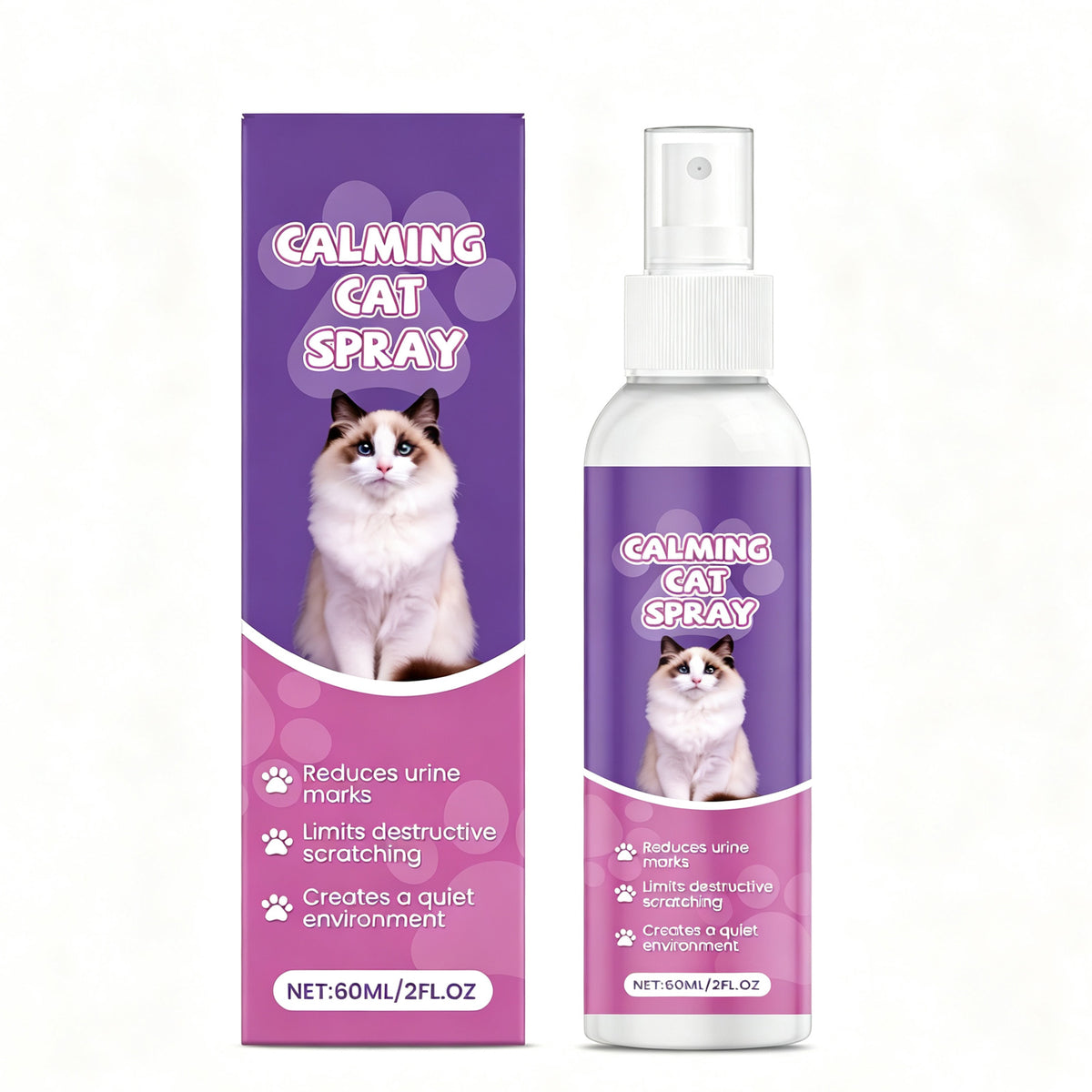 Calming Spray for Cats – Helps Reduce Stress, Marking &amp; Scratching, 2 fl oz