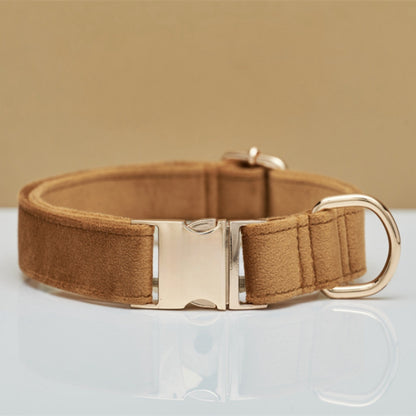 Velvet Dog Collar and Leash Set with Bow – Soft Cotton-Lined Collar, 8 Colors, XS–L – view 13