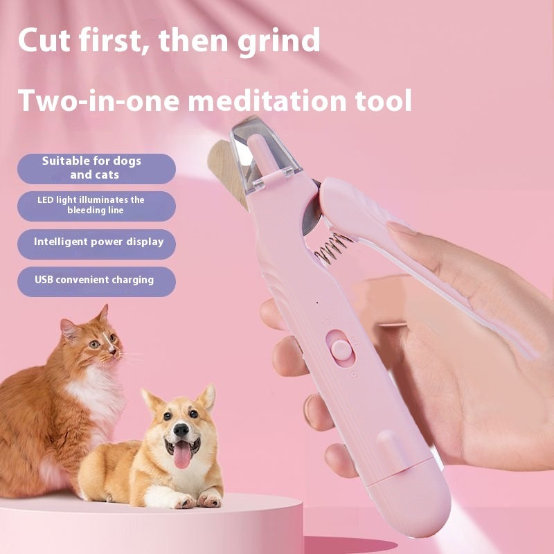 2-in-1 Pet Nail Clipper and Grinder with Dual LED Lights, Dust Guard and Type-C Charging – view 7