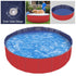 Foldable Dog Pool – No-Inflate PVC Pet Bathing Tub with Drain, 63" x 11.8", Red or Blue – view 7