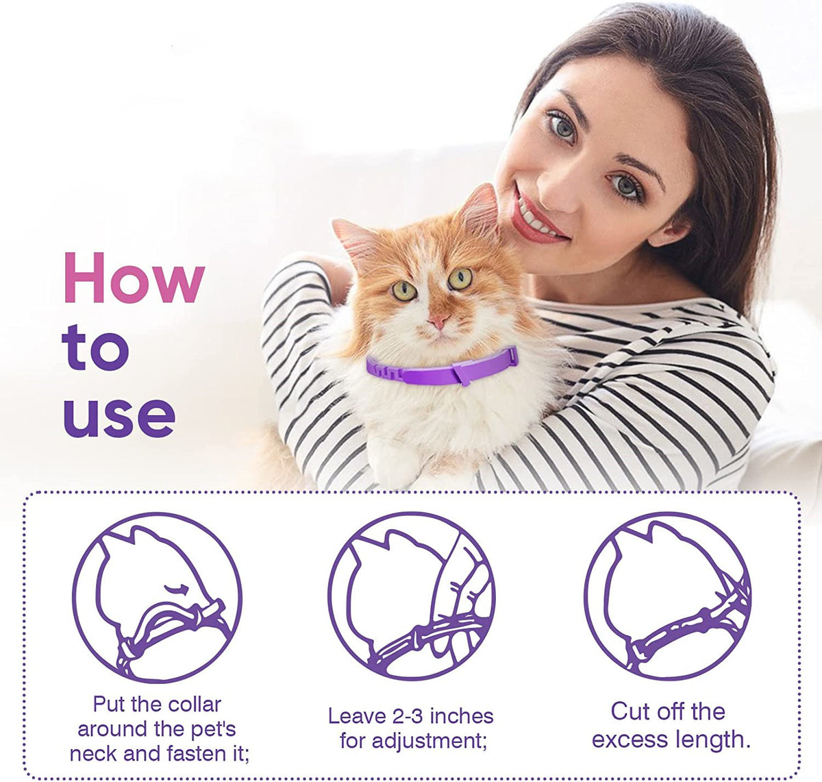 Scented Adjustable Collar for Cats &amp; Dogs – Plastic Band Multi-Pack, 3 or 4 Pack – view 5
