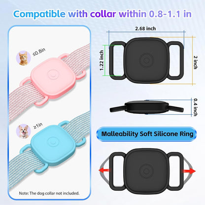 Waterproof Silicone Tracker Holder for Dog &amp; Cat Collars – 2-Pack Case for Square Bluetooth Trackers – view 5