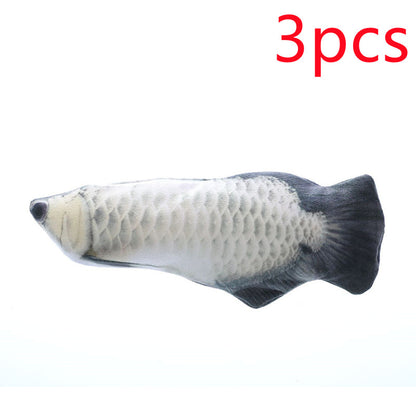 Electric Flopping Fish Cat Toy – 11.8 in Soft Plush Fish with Catnip Pocket, Tap-Activated – view 14