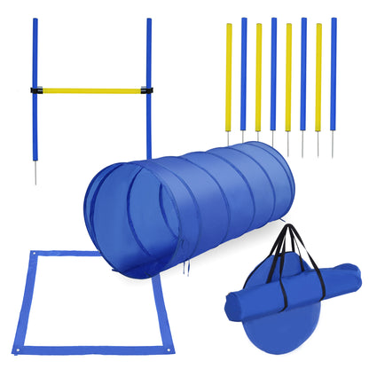 Backyard Dog Agility Training Kit – Tunnel, Weave Poles, High Jump and Pause Box with Carry Bag – view 9