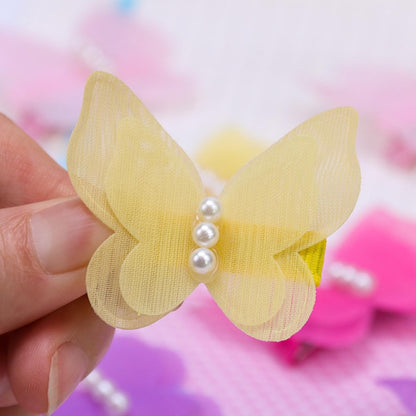 Butterfly Pearl Pet Hair Clips 10-Pack – Bowknot Grooming Accessories for Dogs &amp; Cats, Mixed Colors – view 4