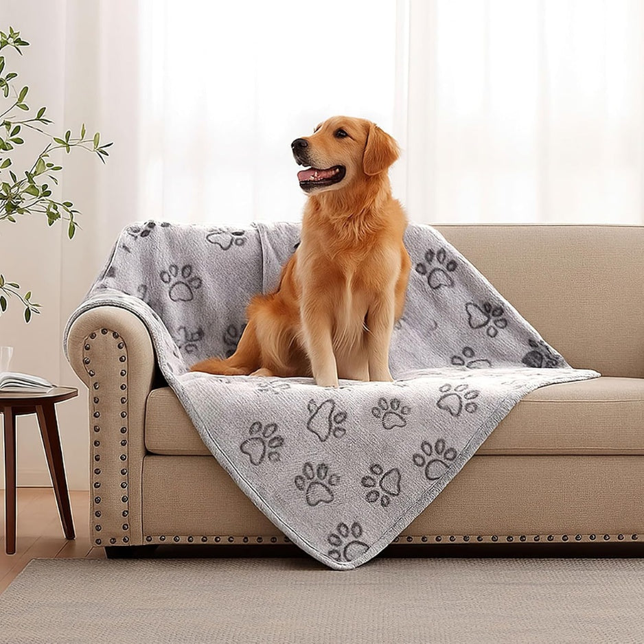 Soft Gray Dog Blanket, 41 x 30 Inch – Pet Throw for Medium Dogs &amp; Cats – view 4