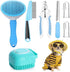 7-Piece Pet Grooming Kit – Self-Cleaning Slicker Brush, Flea Comb, Nail Clipper and Bath Brush