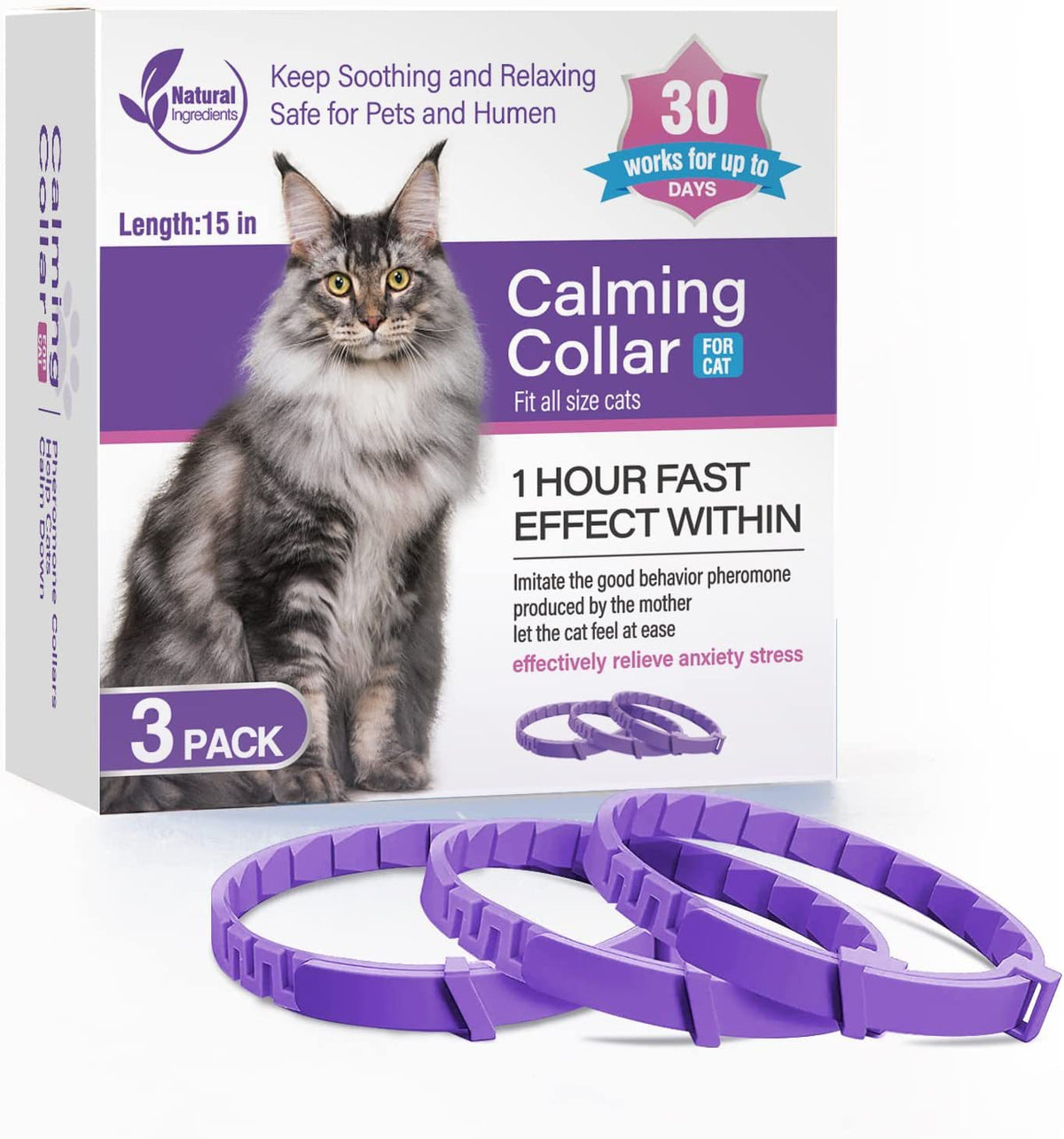 Scented Adjustable Collar for Cats &amp; Dogs – Plastic Band Multi-Pack, 3 or 4 Pack – view 11